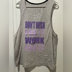 Gray and Purple Women's Medium Beachbody Workout Tank